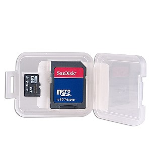 SanDisk 4GB microSDHC Flash Memory Card w/SD Adapter
